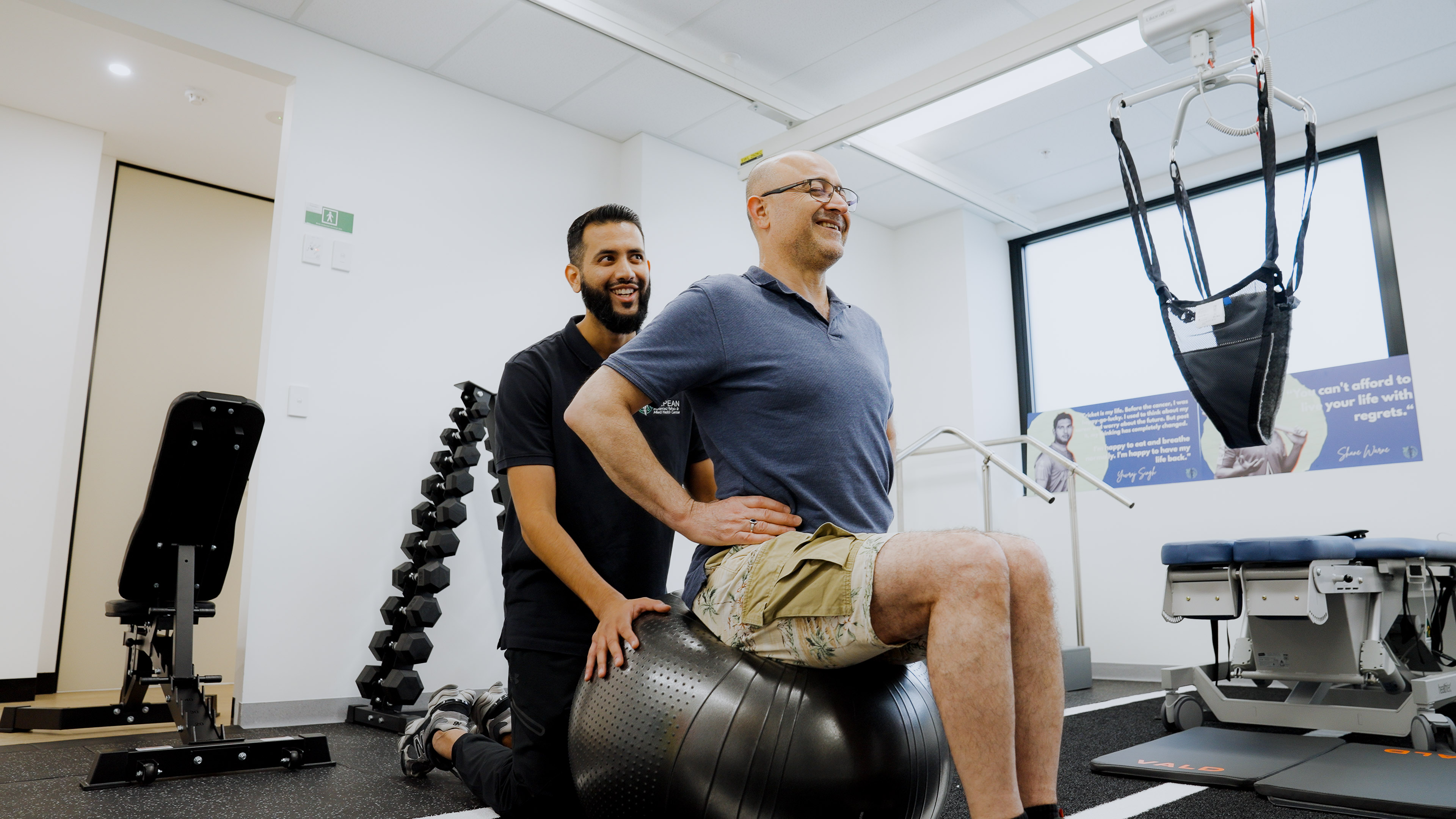 Core and balance training at Nepean Advanced Rehab gym
