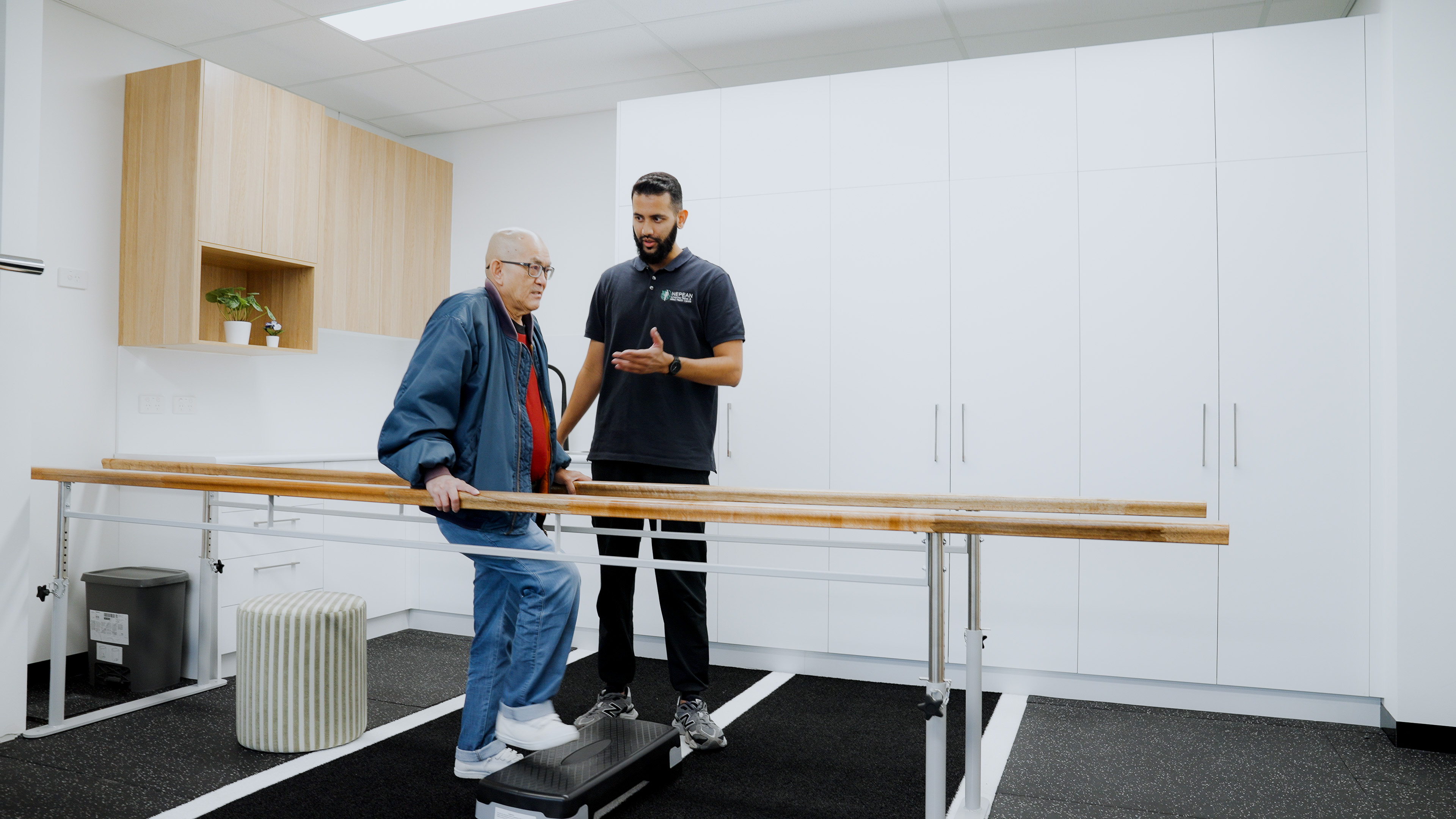 Therapist-guided exercise session at Nepean Advanced Rehab