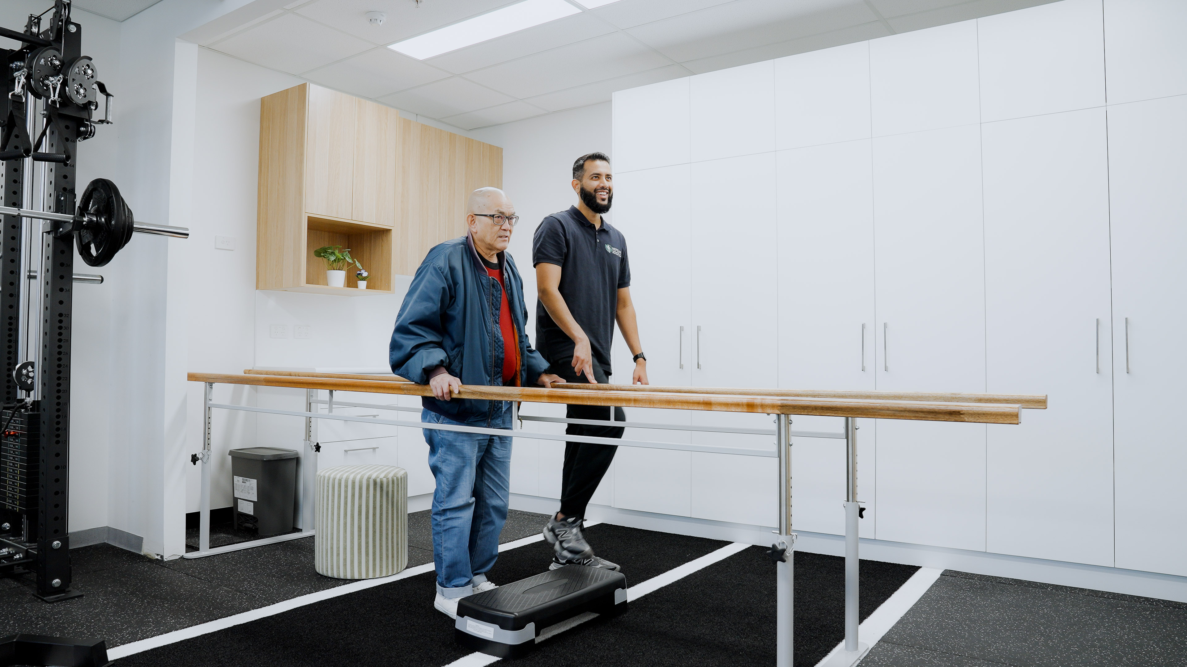Mobility exercise session at Nepean Advanced Rehab gym