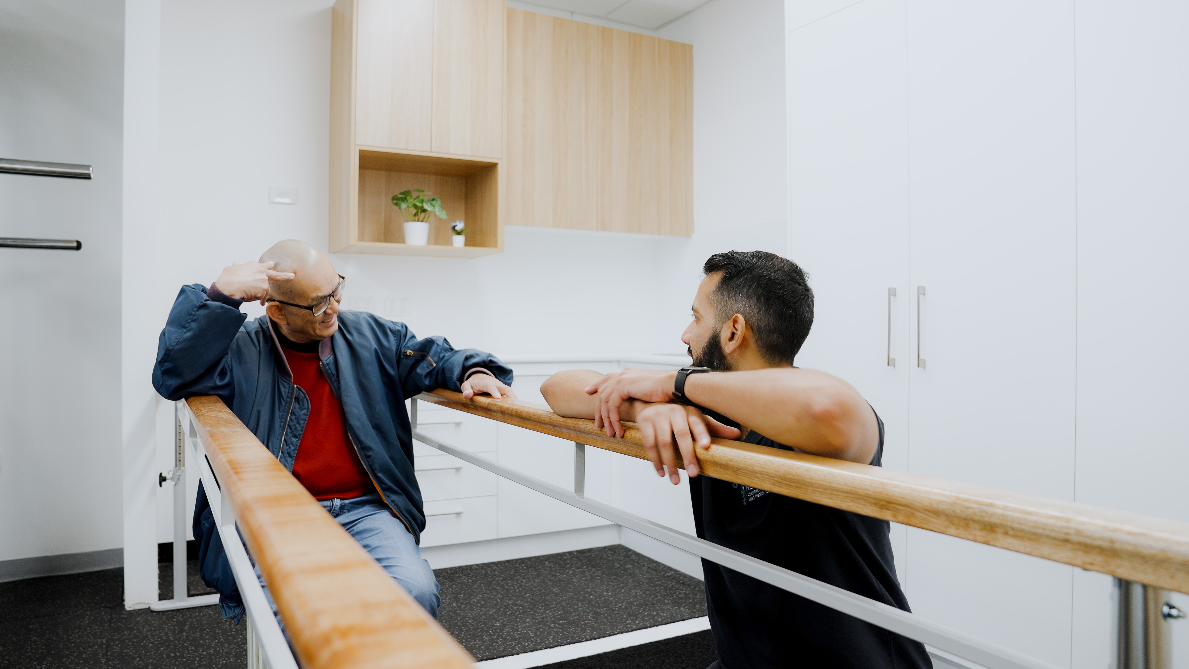Patient and therapist rehabilitation session at Nepean Advanced Rehab